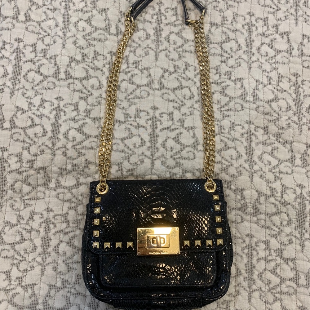 Michael Kors Snakeskin Black Crossbody